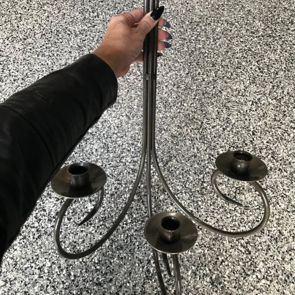 Vintage ✦ Gothic Iron Wall Brass Candlestick (set of 2) - Picture 2 of 5